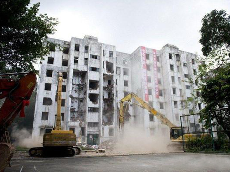 使用海沙的建筑物，墻體受損嚴重